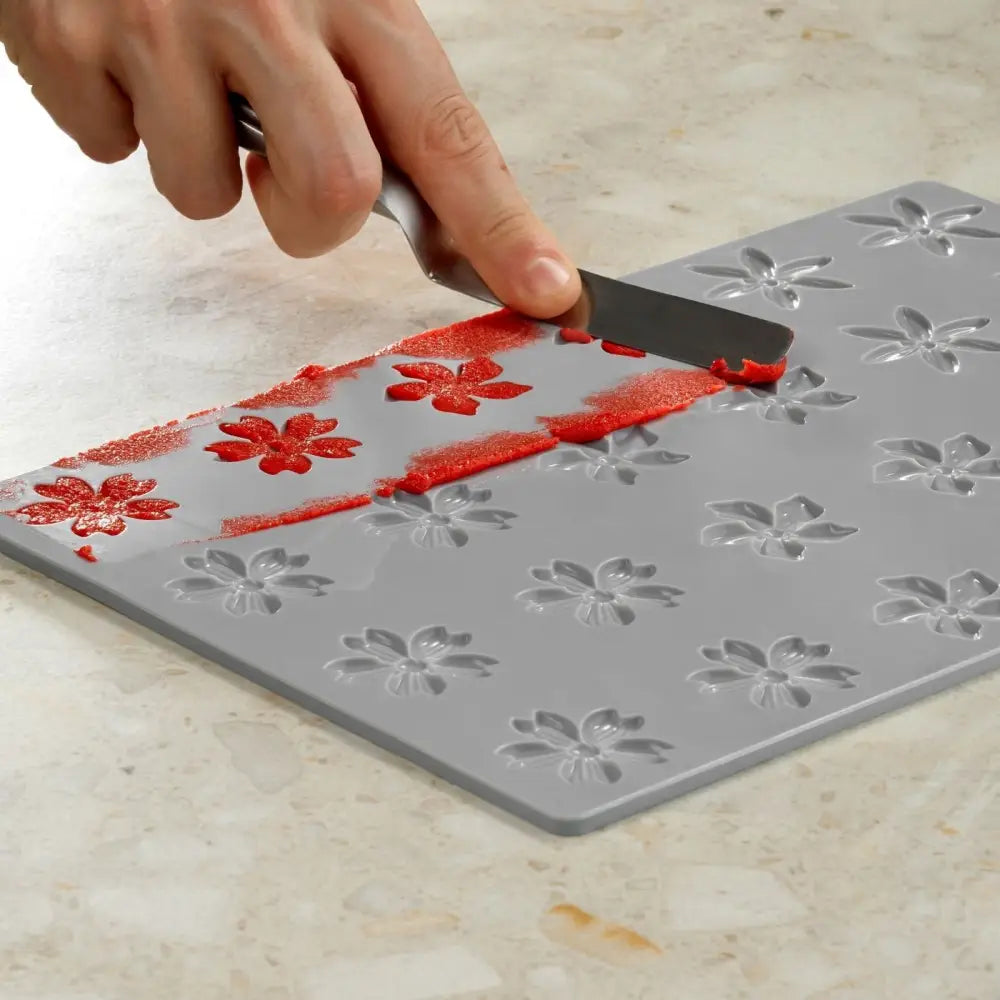 GOURMAND STAMPO IN SILICONE MM 300X200 FLORALIA PAOLO GRIFFA - 8 + 8 + 8 IMPRONTE Ø MM 35X - GG076S - PAVONI ITALIA