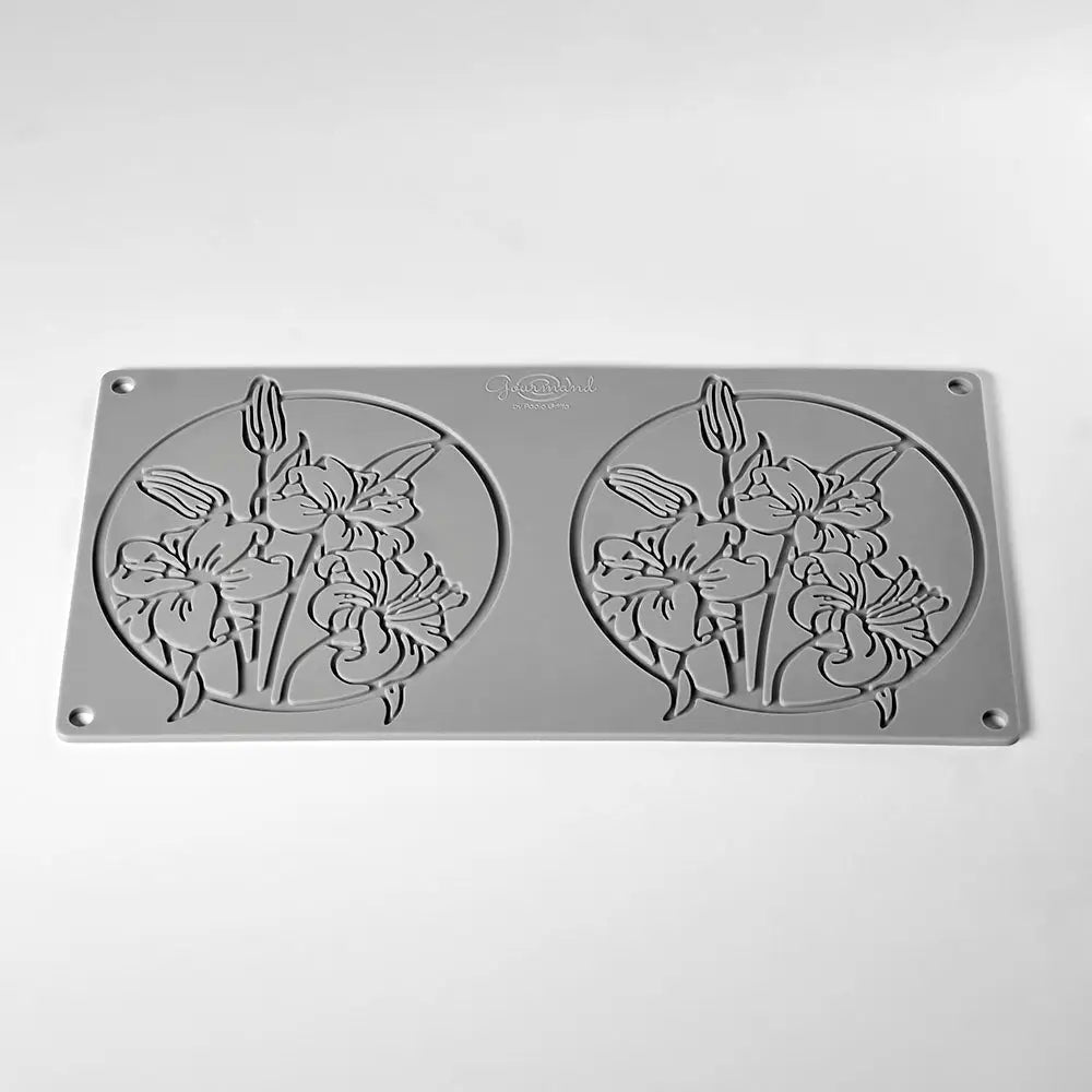 GOURMAND STAMPO IN SILICONE MM 310X160 FLOREALE PAOLO GRIFFA - 2 IMPRONTE MM 140X153X - GG075S - PAVONI ITALIA - STAMPI