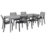 GREGGIA LARGE TAVOLO - HPL TOP 220 X 95 CM - GROSFILLEX - Standard - TAVOLI E BASI
