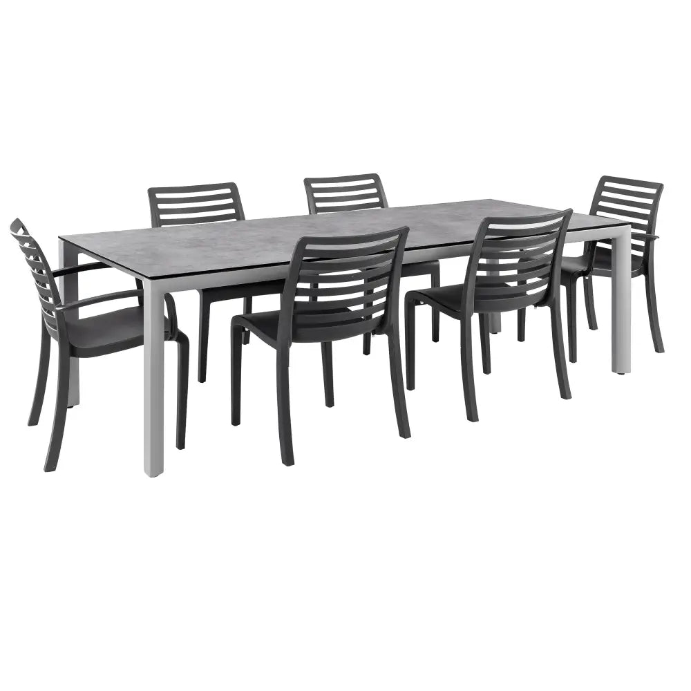 GREGGIA LARGE TAVOLO - HPL TOP 220 X 95 CM - GROSFILLEX - Standard - TAVOLI E BASI