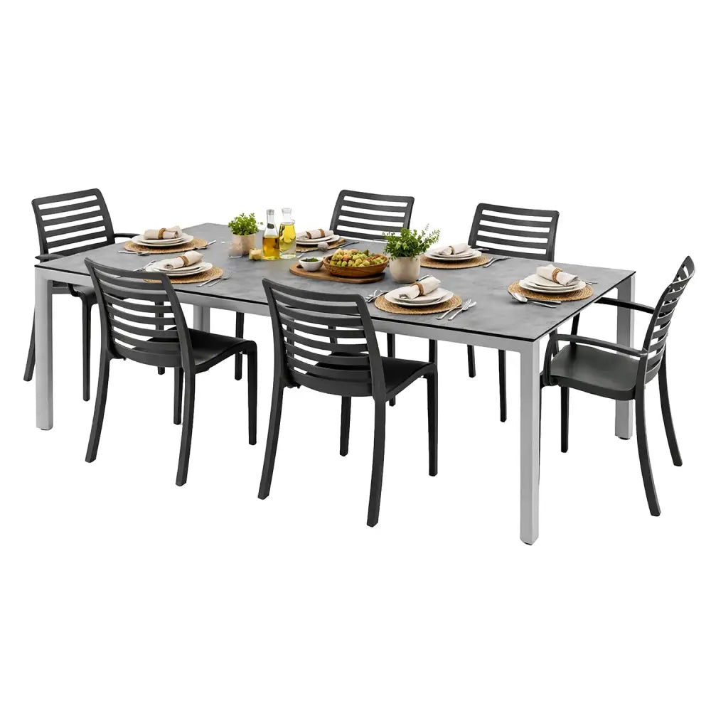 GREGGIA LARGE TAVOLO - HPL TOP 220 X 95 CM - GROSFILLEX - Standard - TAVOLI E BASI