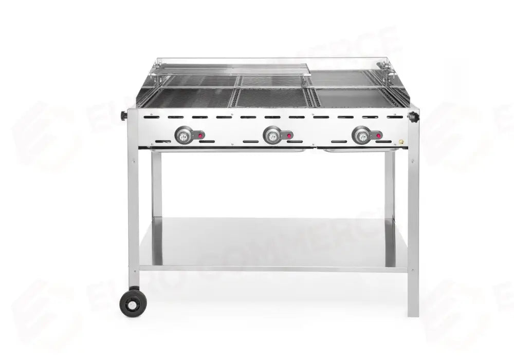 GREEN FIRE BARBECUE CON 3 BRUCIATORI PROFI LINE 17,4KW 1078X612X(H)825MM - HENDI