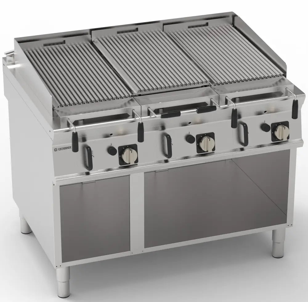 GRIGLIA GAS P.LAVICA INOX S 12 T90 FS - 313209 - TECNOINOX