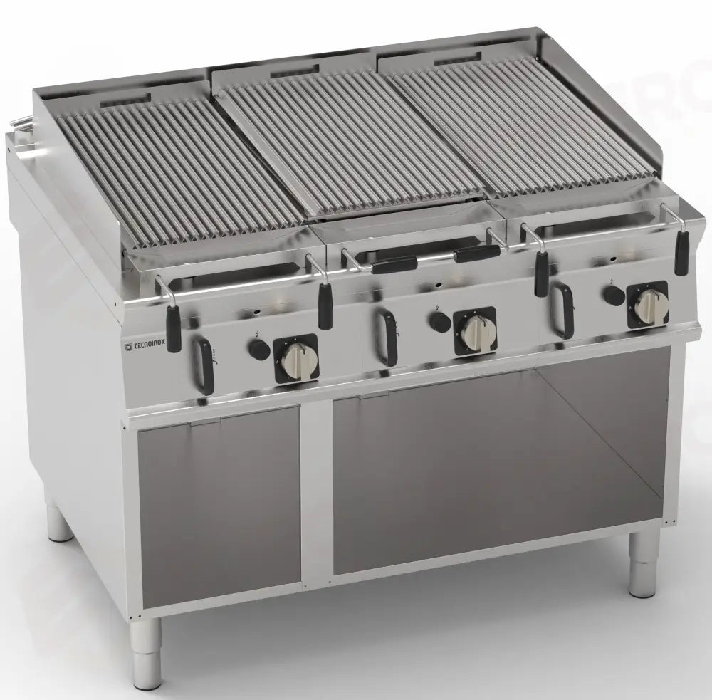GRIGLIA GAS P.LAVICA INOX S 12 T90 FS - 313209 - TECNOINOX