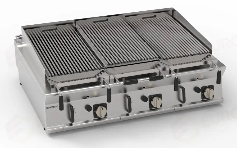 GRIGLIA GAS P.LAVICA INOX S 12 T90 TOP - 313206 - TECNOINOX