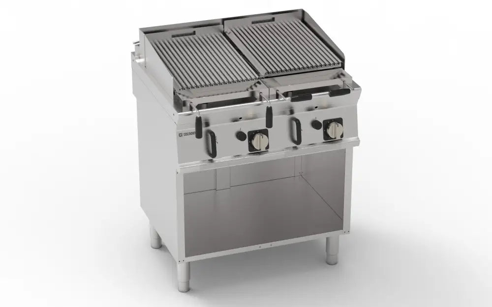 GRIGLIA GAS P.LAVICA INOX S 8 T74 FS - 713150 - TECNOINOX