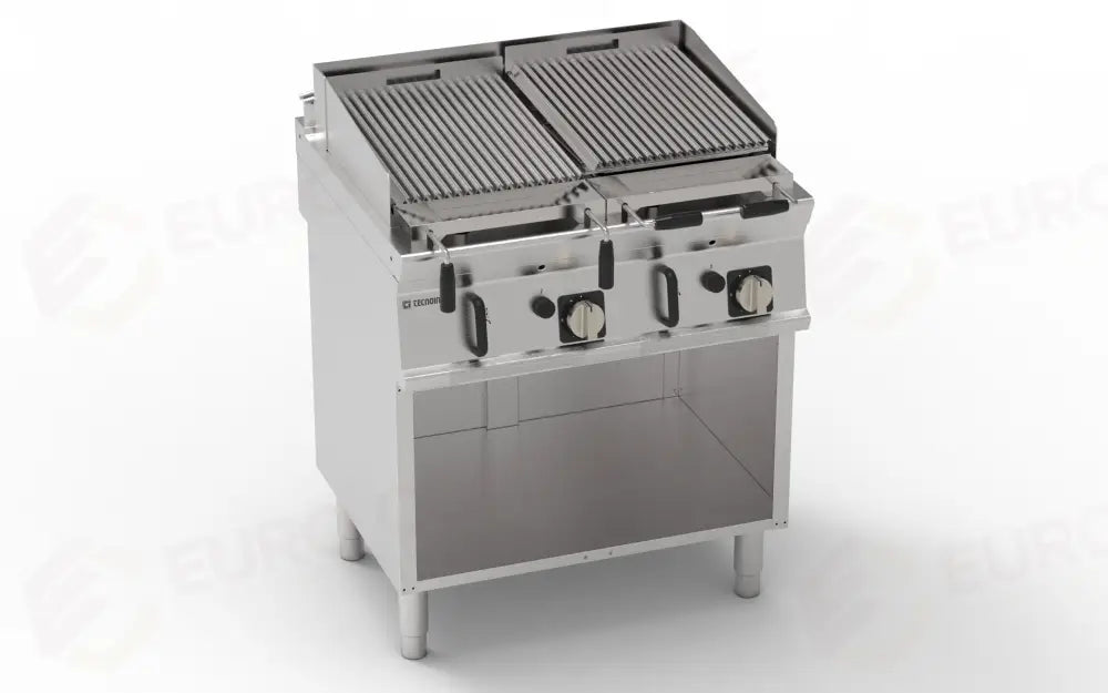 GRIGLIA GAS P.LAVICA INOX S 8 T74 FS - 713150 - TECNOINOX