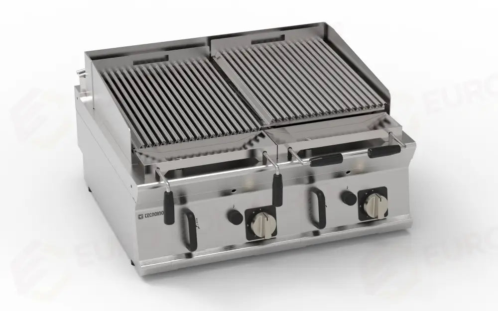 GRIGLIA GAS P.LAVICA INOX S 8 T74 TOP - 713148 - TECNOINOX