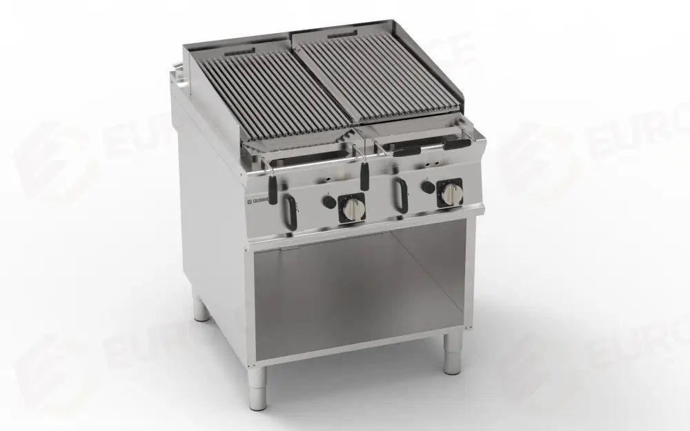GRIGLIA GAS P.LAVICA INOX S 8 T90 FS - 313208 - TECNOINOX