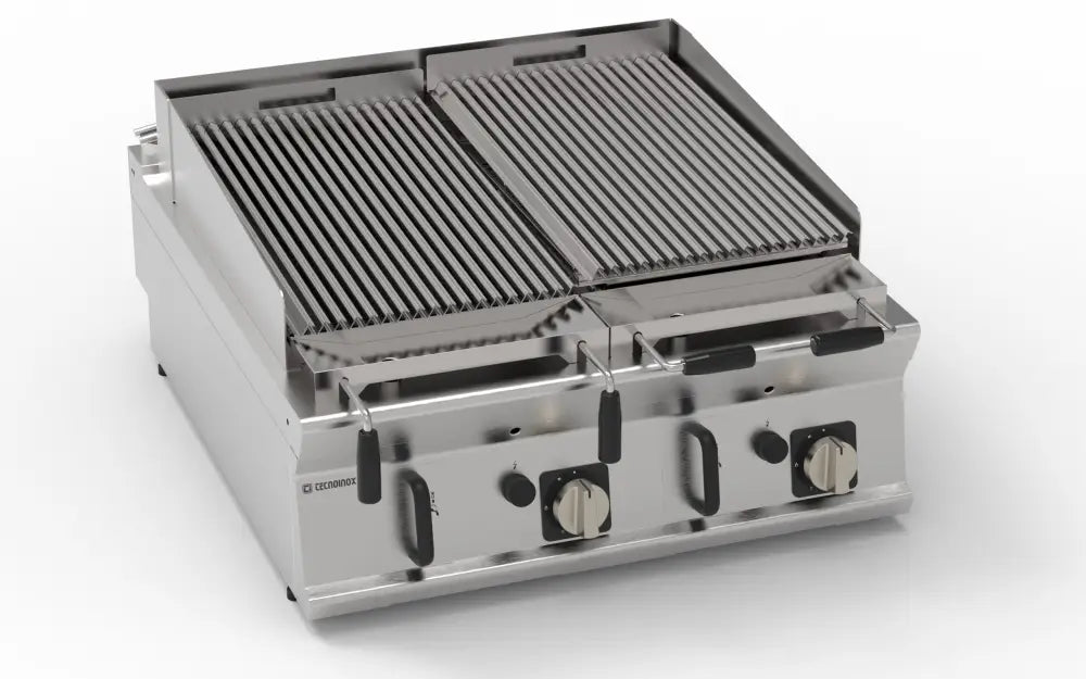 GRIGLIA GAS P.LAVICA INOX S 8 T90 TOP - 313205 - TECNOINOX