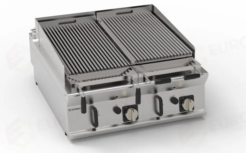 GRIGLIA GAS P.LAVICA INOX S 8 T90 TOP - 313205 - TECNOINOX