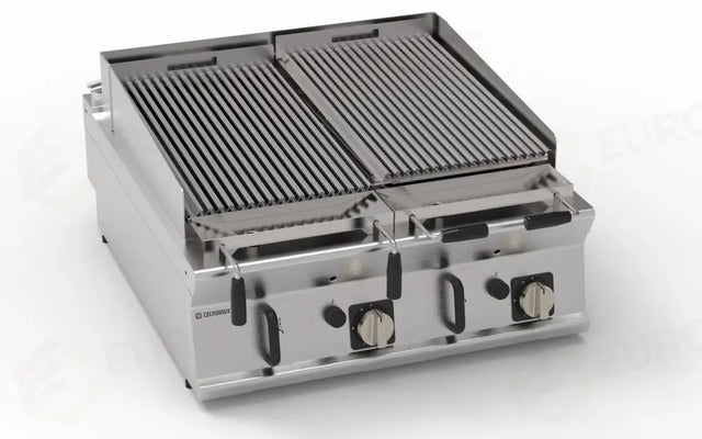 STAINLESS STEEL LAVA GAS GRILL S 8 T90 TOP - 313205 - TECNOINOX