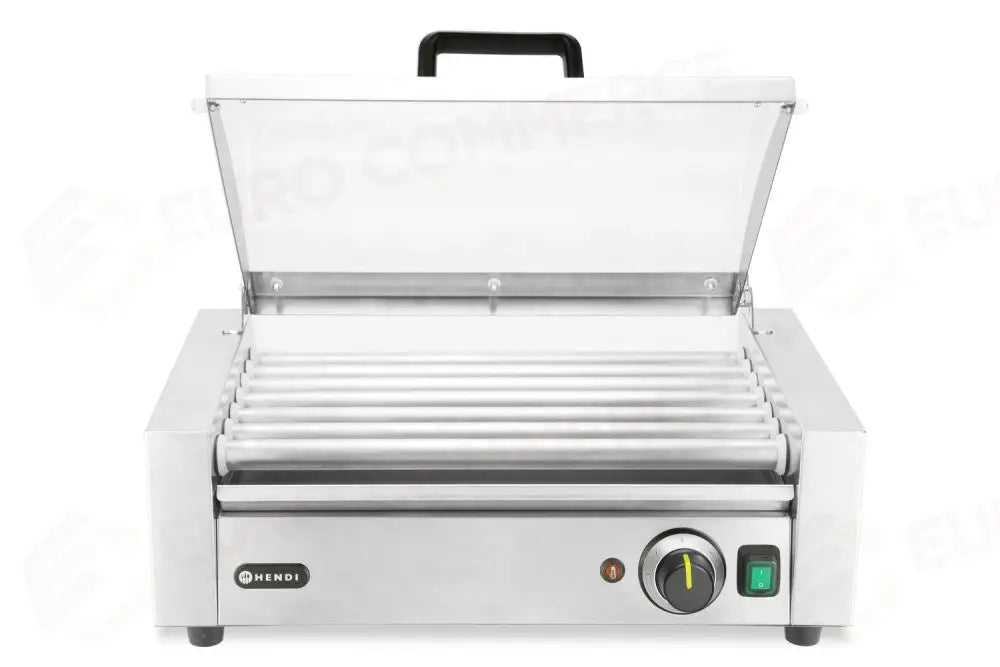 GRIGLIA PER WURSTEL 1 ZONA CON COPERCHIO A RISPARMIO ENERGETICO 230V/620W 566X375X(H)259MM - HENDI
