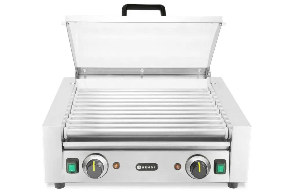 GRIGLIA PER WURSTEL - 2 ZONE CON COPERCHIO A RISPARMIO ENERGETICO 230V/980W 566X527X(H)259M - HENDI