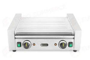 GRIGLIA PER WURSTEL A RULLI 2 ZONE HENDI 14 230V/1230W 566X640X(H)192MM - 268667