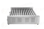 GRIGLIA PER WURSTEL XL - 2 ZONE HENDI 14 RULLI ARGENTO 230V/2000W 732X590X(H)168MM RETTANGOLAR