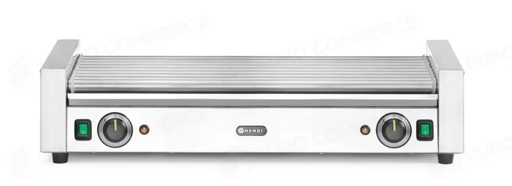 GRIGLIA PER WURSTEL XL - 2 ZONE HENDI 14 RULLI ARGENTO 230V/2000W 732X590X(H)168MM RETTANGOLAR