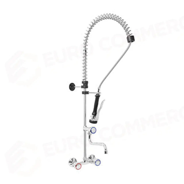 WALL-MOUNTED TWO-HOLE SHOWER GROUP, MID-ROD SWIVEL SPOUT, ROUND HANDLE, PREMIUM SHOWER. INT. 150MM ± 20MM - P0102010206 - MONOLITH