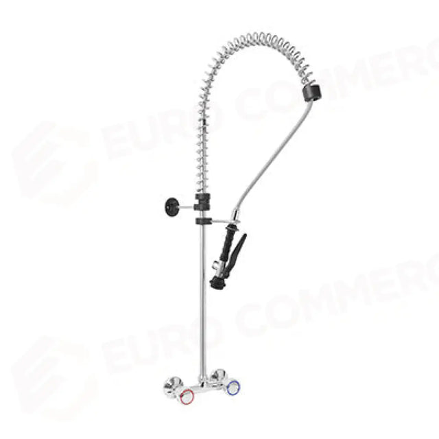 WALL-MOUNTED TWO-HOLE SHOWER MIXER WITH ROUND HANDLE AND BASIC SHOWER. INT 150±20MM - R0102010207 - MONOLITH