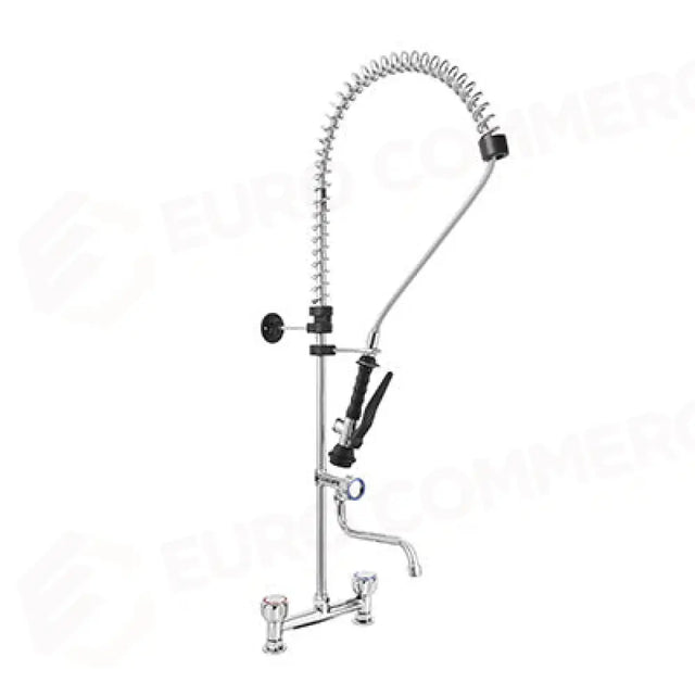 TWO-HOLE SHOWER GROUP WITH MID-ROD SWIVEL SPOUT, ROUND HANDLE AND BASIC SHOWER. FIXED INTERMEDIATE 203.20MM - R0102020156 - MONOLITH