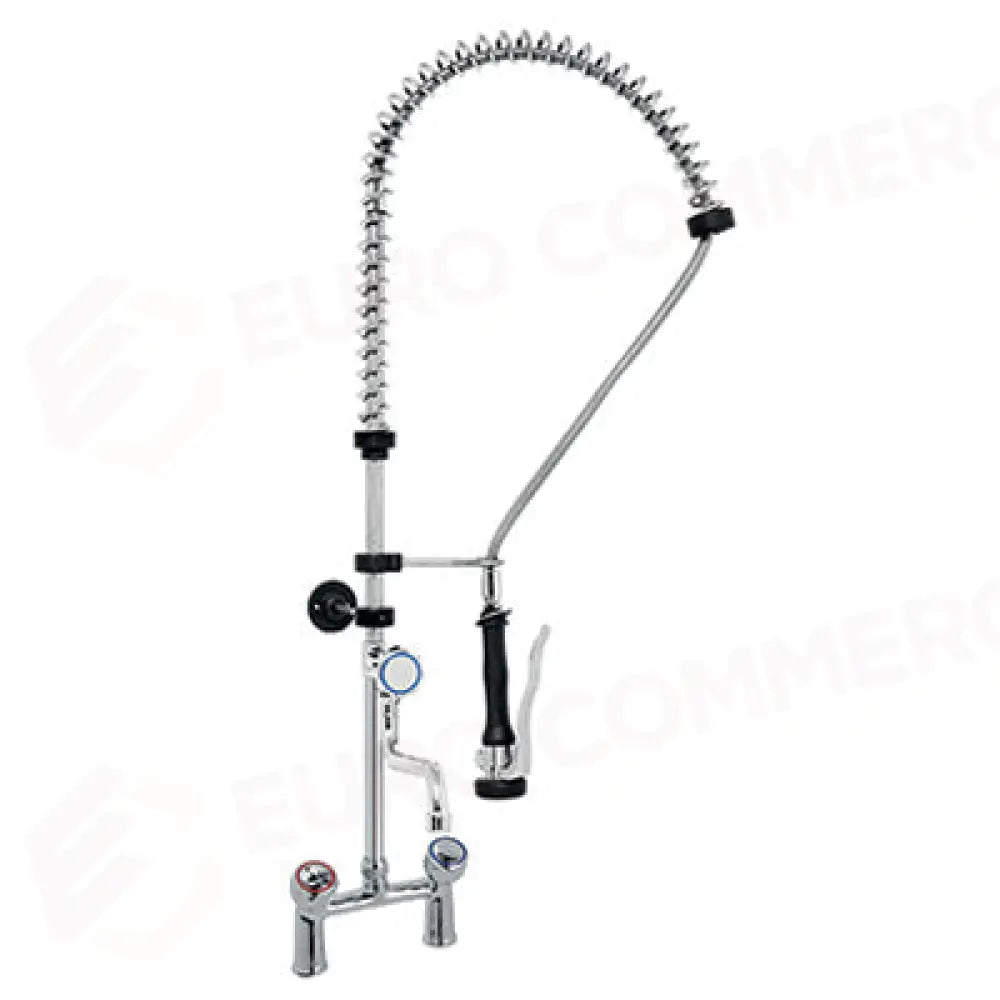 GRUPPO DOCCIA BIFORO CON CANNA GIR. A META` ASTA,MANIGLIA ROTONDA E DOCCIA PREMIUM. INT. FISSO 155MM - P0102020129