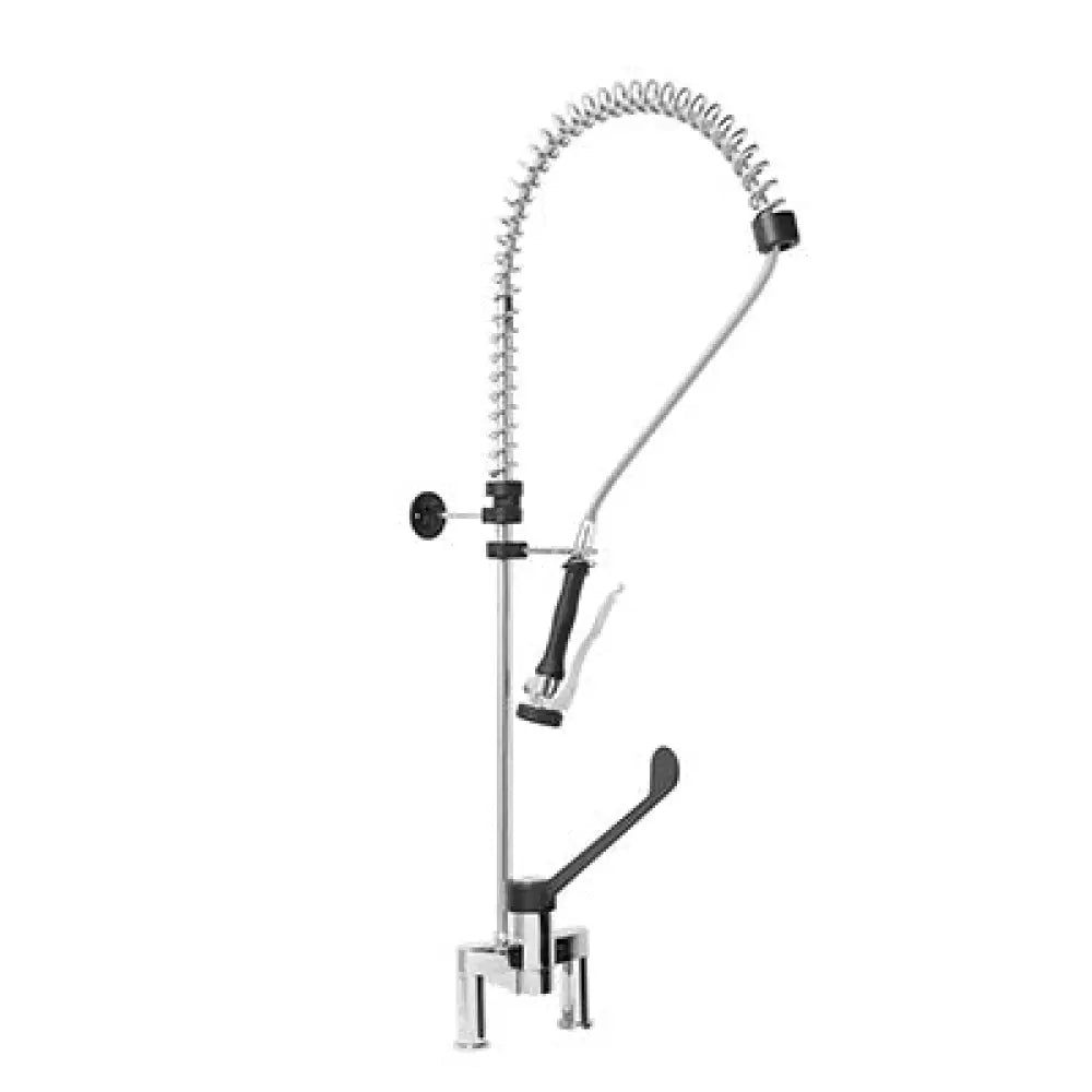 GRUPPO DOCCIA BIFORO SOLO KIT DOCCIA,LEVA CLINICA NERA IN PA6 E DOCCIA PREMIUM. INT.FISSO 155MM - P0102020208 - MONOLITH