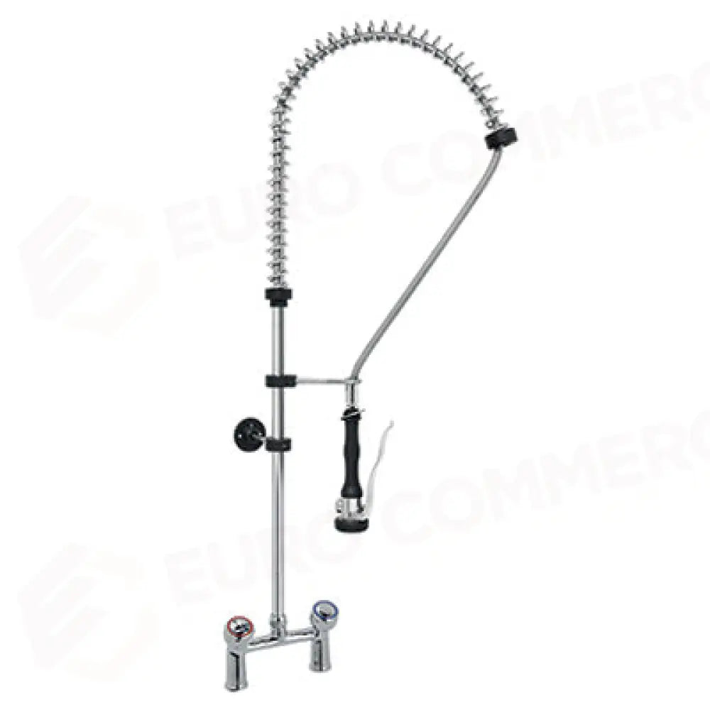 GRUPPO DOCCIA PRELAVAGGIO BIFORO CON MANIGLIA ROTONDA E DOCCETTA PREMIUM. INTERASSE FISSO 155MM - P0102020127 - MONOLITH