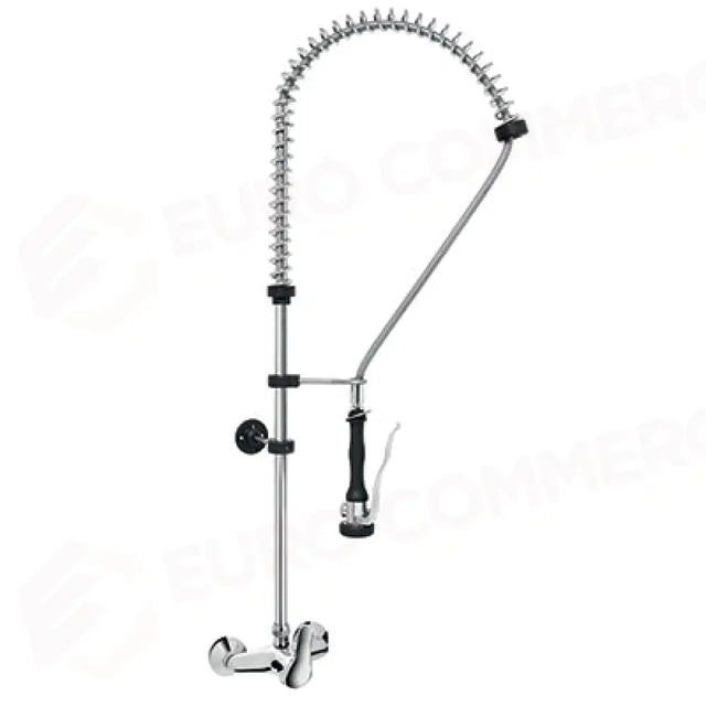 PRE-WASH SHOWER GROUP, WALL-MOUNTED, TWO-HOLE MIXER WITH PREMIUM HAND SHOWER. 150MM DISTANCE WITH ± 20MM TOLERANCE - P0102010301 - MONOLITH