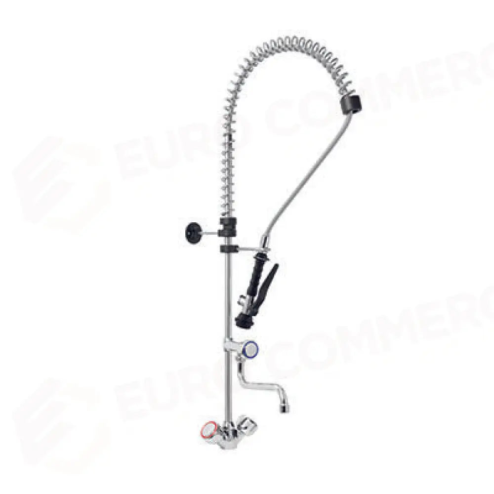 GRUPPO DOCCIA PRELAVAGGIO MONOFORO CON CANNA A META` ASTA MANIGLIA ROTONDA E DOCCETTA BASIC - R0101020111 - MONOLITH