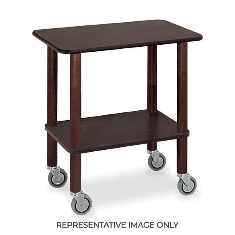 GUÉRIDON COLORE WENGÉ GAMBE IN LEGNO 2 RUOTE FRENATE - 1095SW-F - METALCARRELLI - CARRELLI