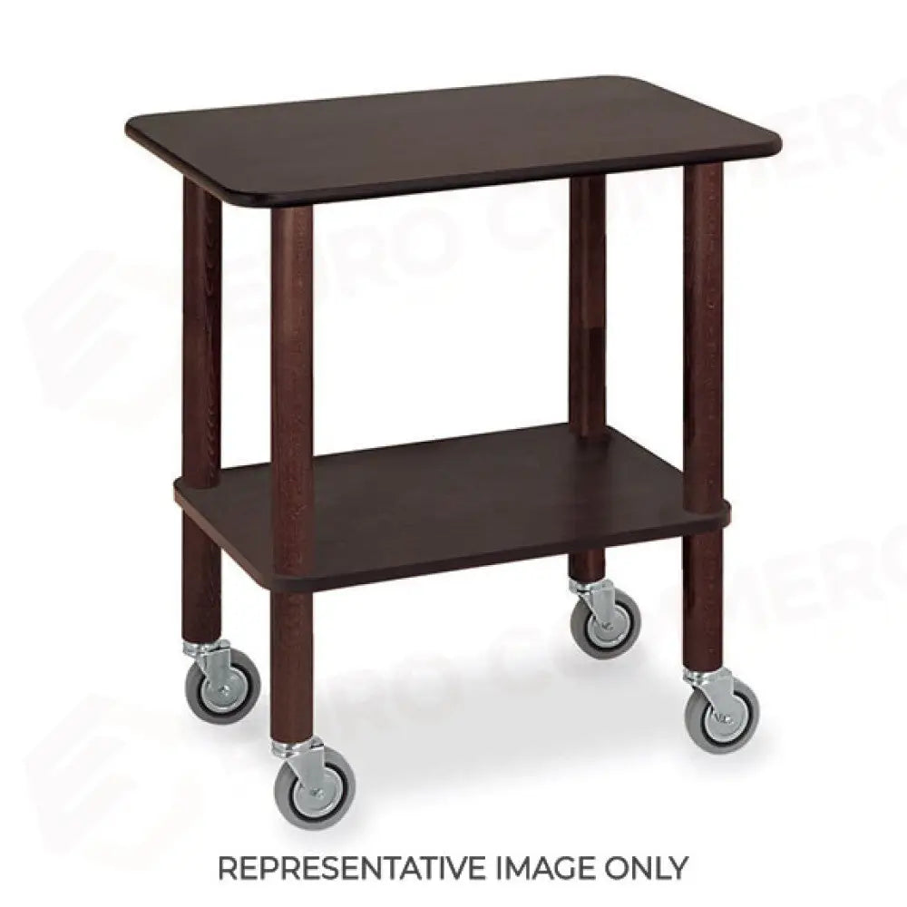 GUÉRIDON COLORE WENGÉ GAMBE IN LEGNO RUOTE ELASTICHE 2 FRENATE - 1095SW-E - METALCARRELLI - CARRELLI
