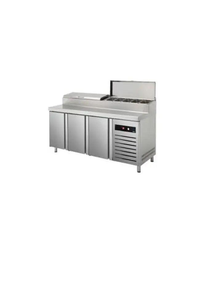 HC A-ETPZ 180-TAVOLO REFRIGERATO POSITIVO GN CON VETRINA FREDDA INCORPORATA NEL PIANO. - ASPES PROFESSIONAL - VETRINE