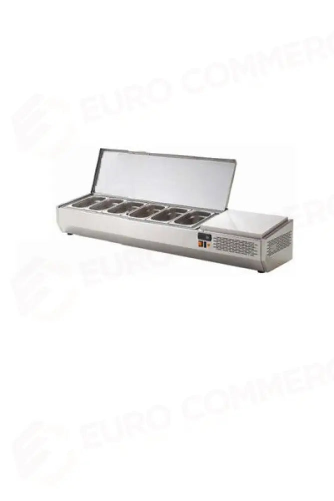 HC MIA 154 CX HC-6 GN 1/3-VETRINA REFRIGERATA PIZZA + COPERCHIO INOX PER 6 BACINELLE DA 1/3(ESCLUSE) - ASPES