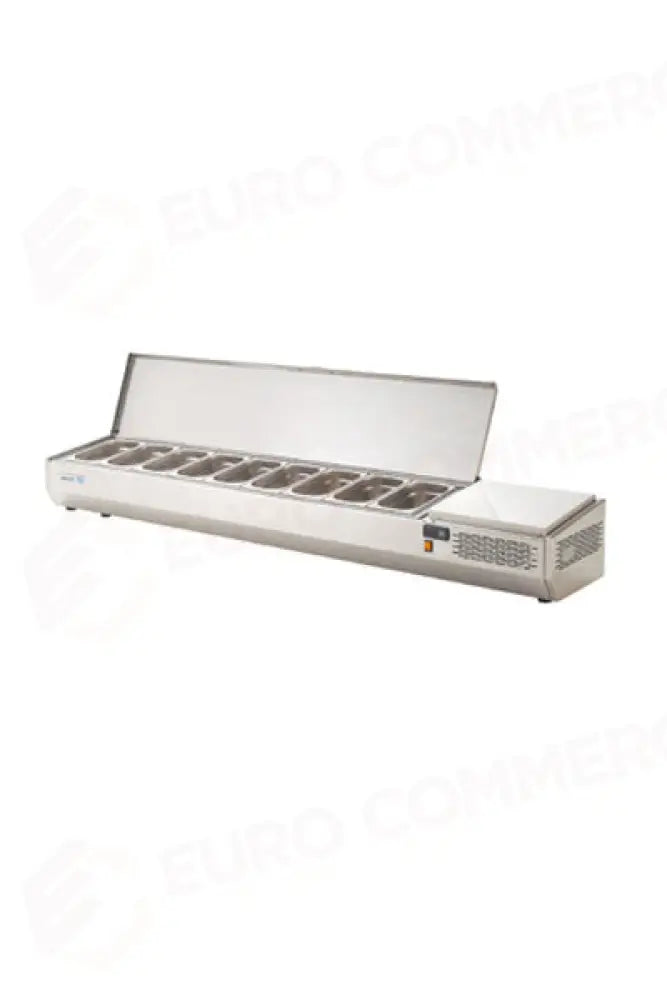 HC MIA 204 CX HC 9 GN 1/3-VETRINA REFRIGERATA PIZZA + COPERCHIO INOX PER 9 BACINELLE DA 1/3(ESCLUSE) - ASPES