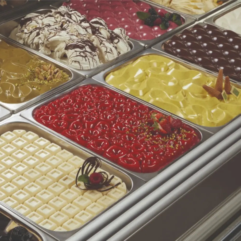 ICEBERG STAMPO IN SILICONE PER DECORO VASCHETTE GELATO 361,5 X 251,5 X H 21 MM - VOL. 740 ML - TOP100S - PAVONI ITALIA
