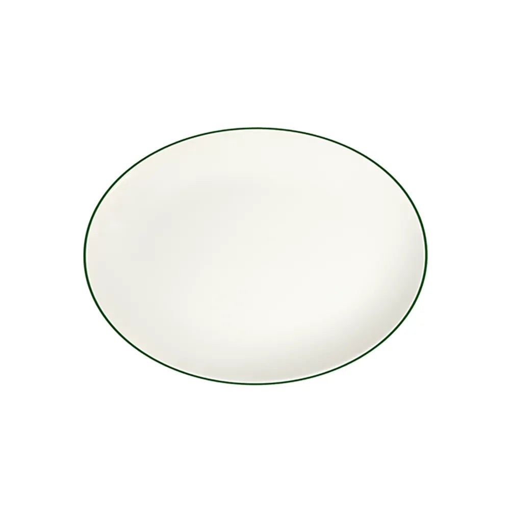 MODEST GREEN LONA OVAL PLATE 36 CM - 16001-113036 - ID FINE