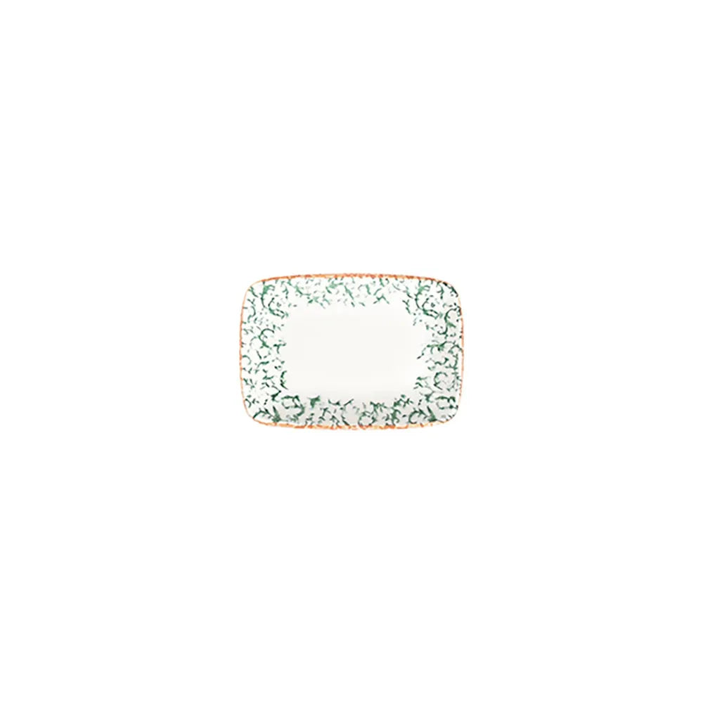 VENECIA GREEN W QUADRO RECTANGULAR PLATTER 18 CM (17 *12) - 20642-153118 - ID FINE