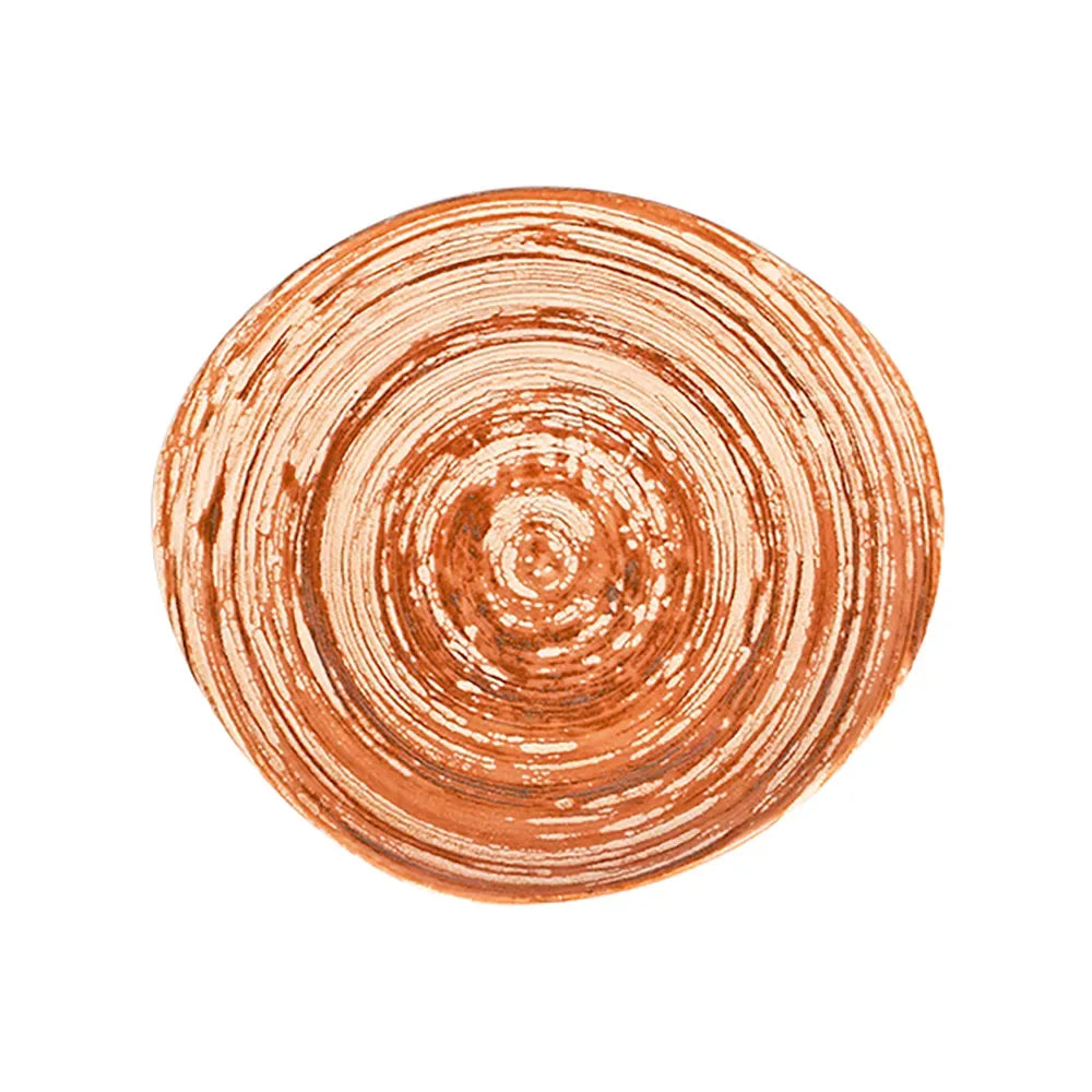 SWIRL TERRACOTTA PEBBLE PIATTO PIANO 27 CM - PBL27DZ-ID1002 - ID FINE