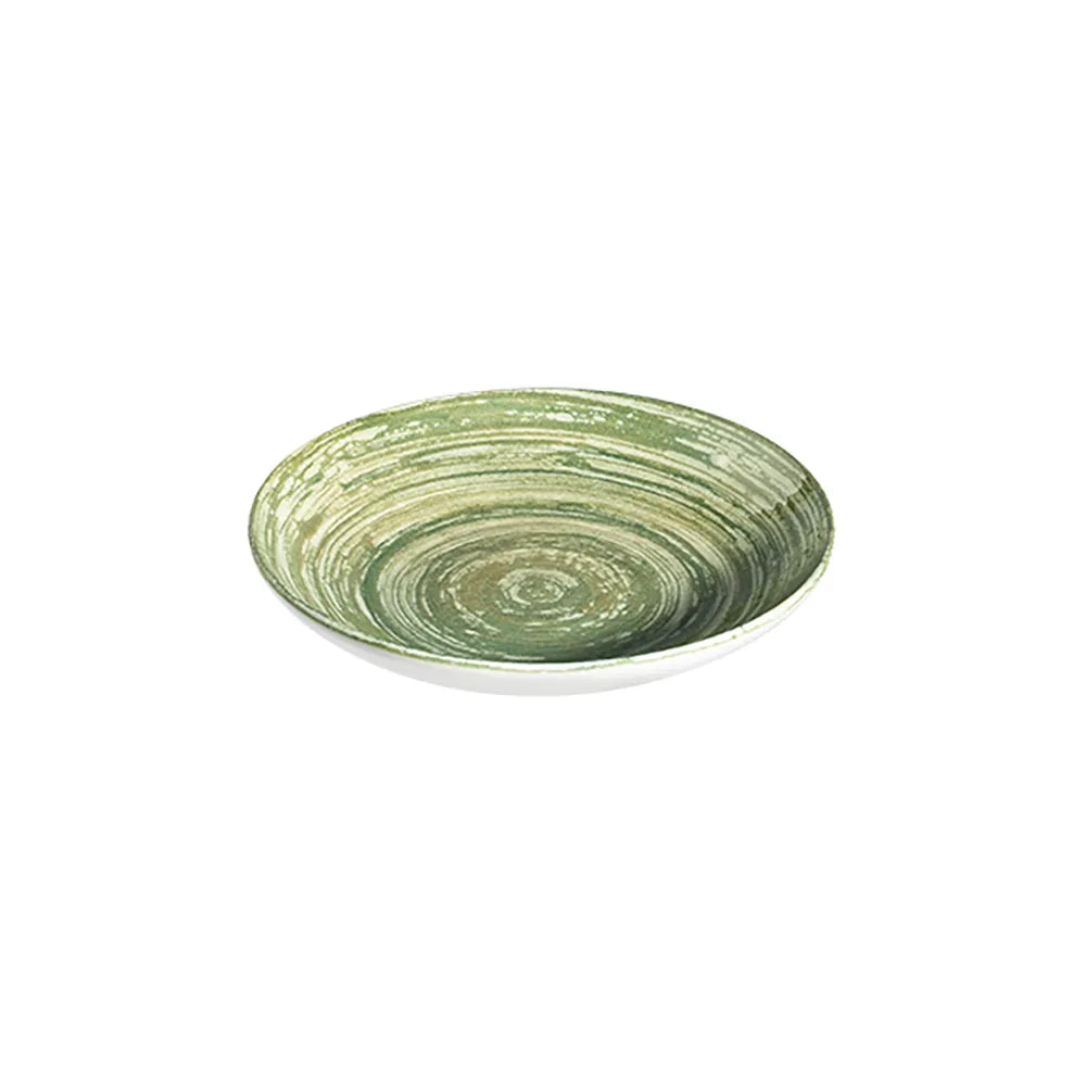 SWIRL GREEN TUVAL PIATTO FONDO 20 CM - TVL20CK-ID1004 - ID FINE