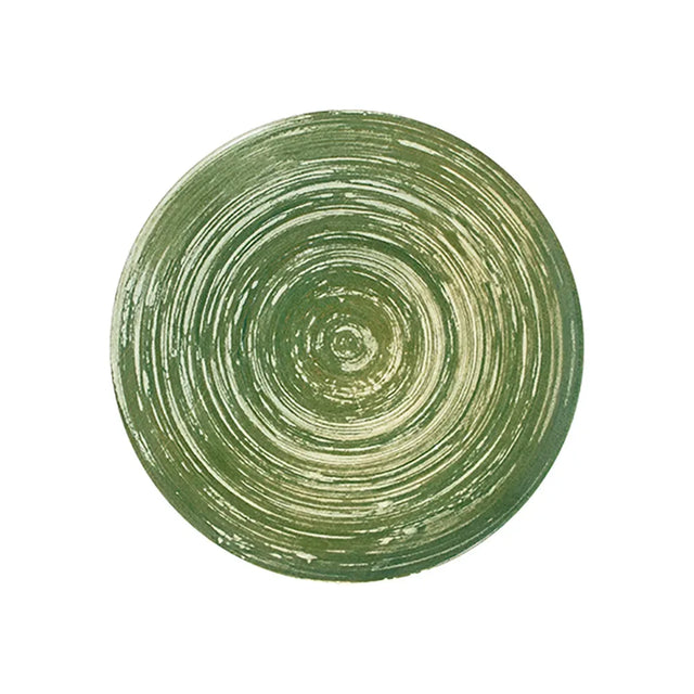 SWIRL GREEN TUVAL PIATTO PIANO 25 CM - TVL25DZ-ID1004 - ID FINE