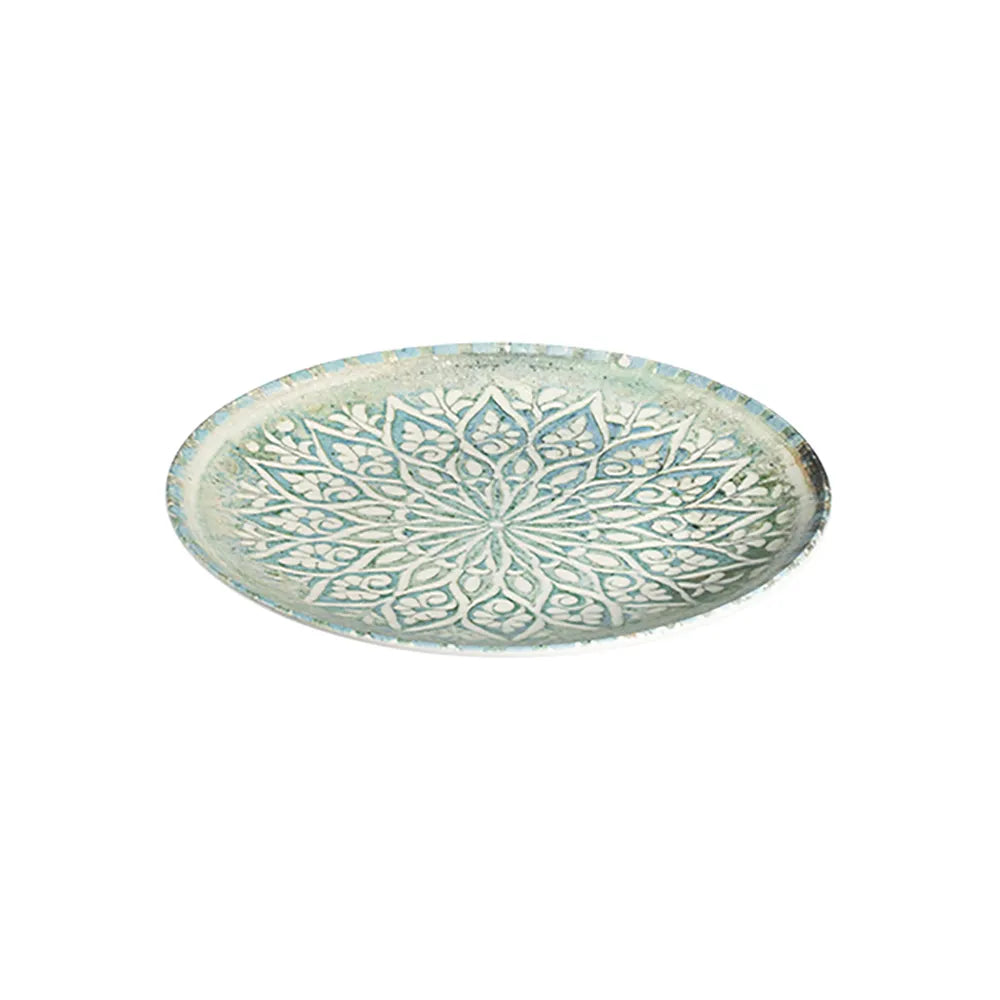 GRANADA TURQUOISE TUVAL PIATTO PIANO 25 CM - TVL25DZ-ID1016 - ID FINE