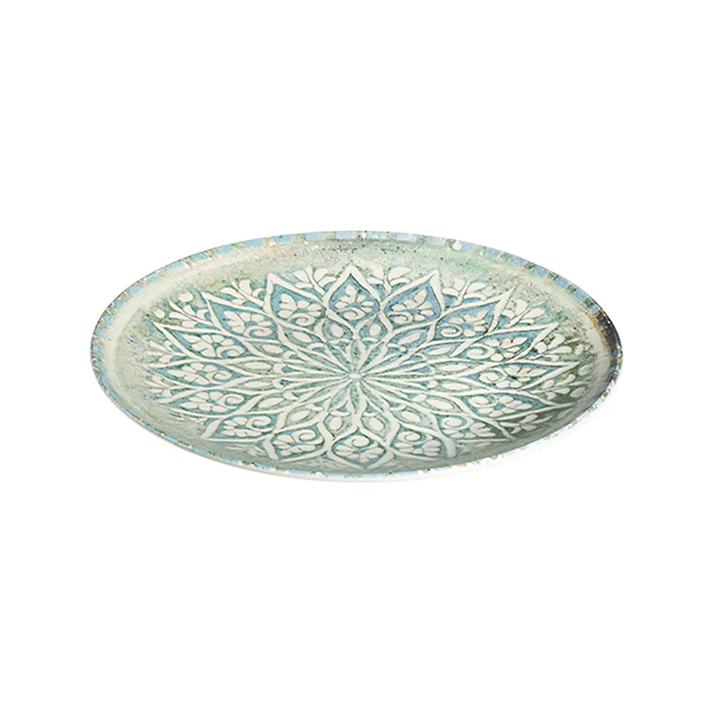 GRANADA TURQUOISE TUVAL PIATTO PIANO 28 CM - TVL28DZ-ID1016 - ID FINE