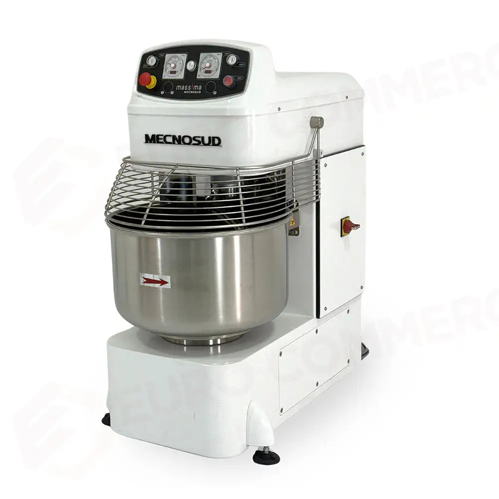 IMPASTATRICE A SPIRALE AUTOMATICA SERIE MASSIMA CON 1 MOTORE TESTA E VASCA FISSA KG. 60 V.400/50-60/3 2 VEL. TIMER
