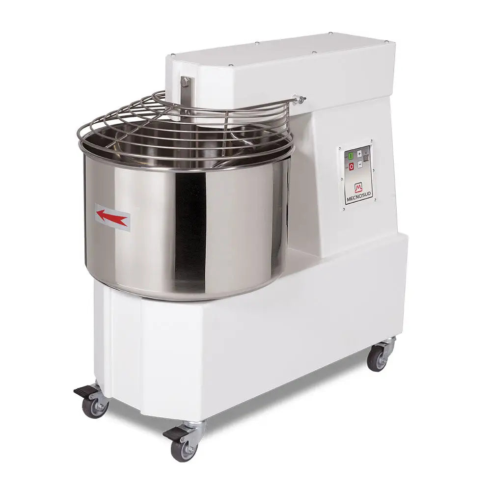 IMPASTATRICE A SPIRALE TESTA E VASCA FISSA KG. 12 V.400/50-60/3 2 VEL. CON DISPLAY DIGITALE - KG - TS12D - MECNOSUD