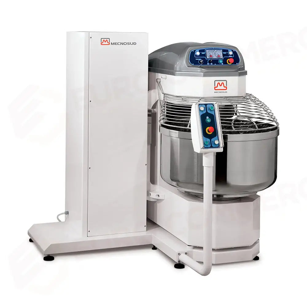 IMPASTATRICE A SPIRALE TESTA E VASCA FISSA KG. 160 V.400/50/3 2 VEL. CON RIBALTATORE SU SPEZZATRICE - KG - SPRS160