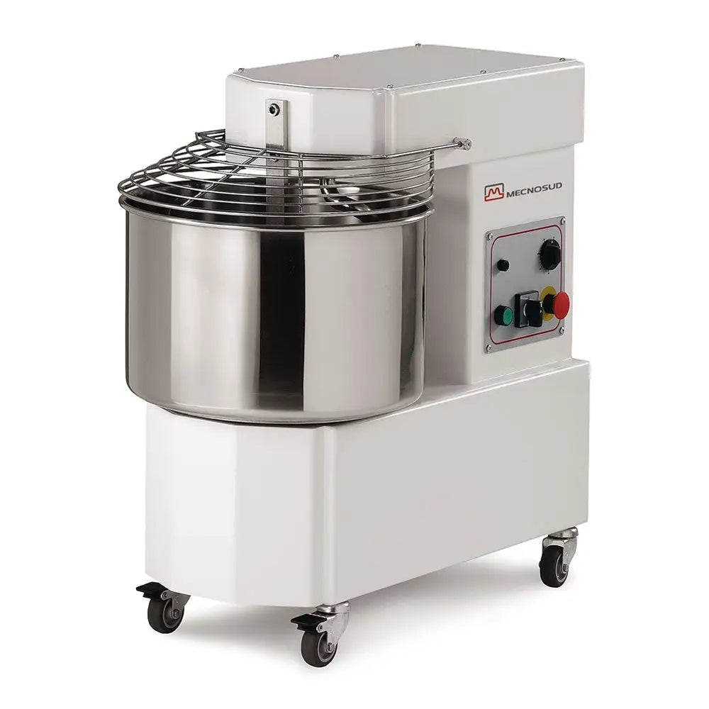 IMPASTATRICE A SPIRALE TESTA E VASCA FISSA KG. 18 V.400/50-60/3 2 VEL. - KG - IM18D - MECNOSUD
