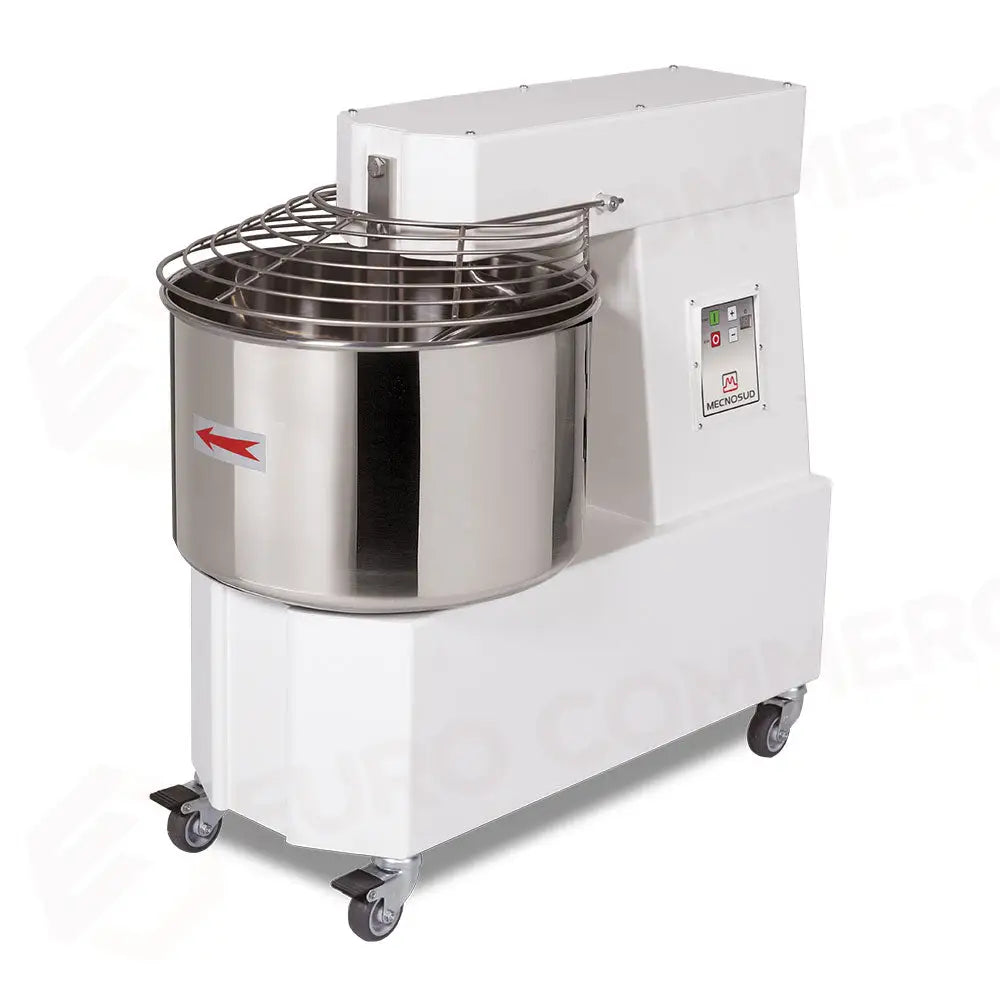 IMPASTATRICE A SPIRALE TESTA E VASCA FISSA KG. 25 V.230/50-60/1 CON DISPLAY DIGITALE - KG - TS25M - MECNOSUD