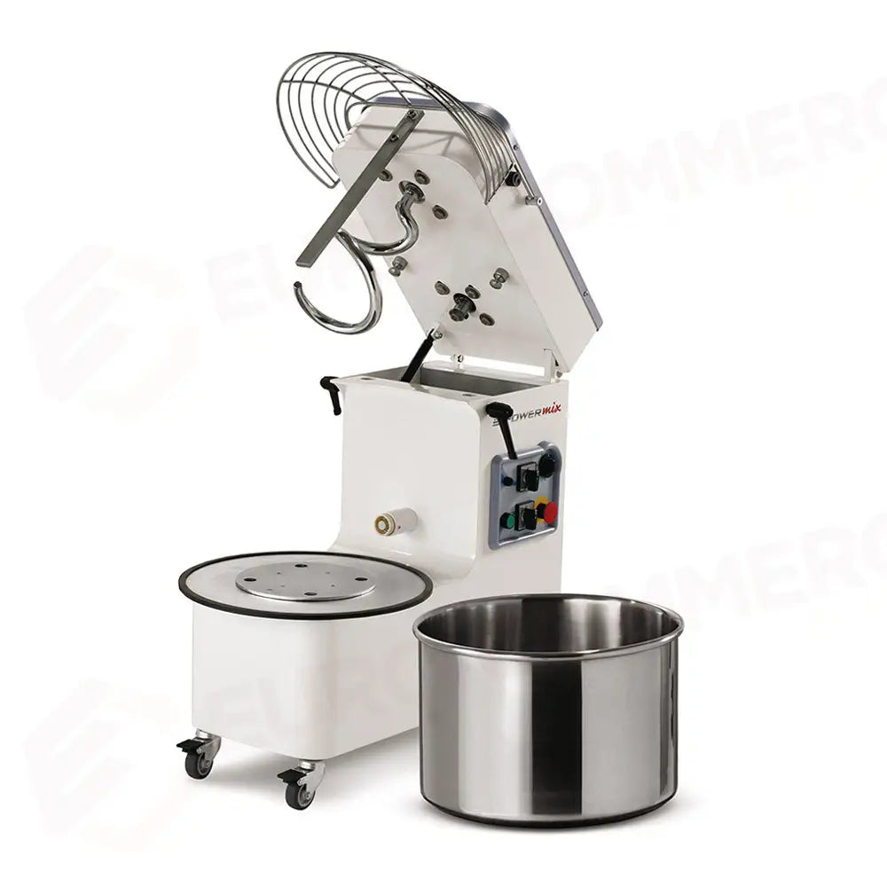 IMPASTATRICE A SPIRALE TESTA SOLLEVABILE E VASCA ESTRAIBILE KG. 44 V.400/50/3 2 VEL. - KG - PK44AD - MECNOSUD