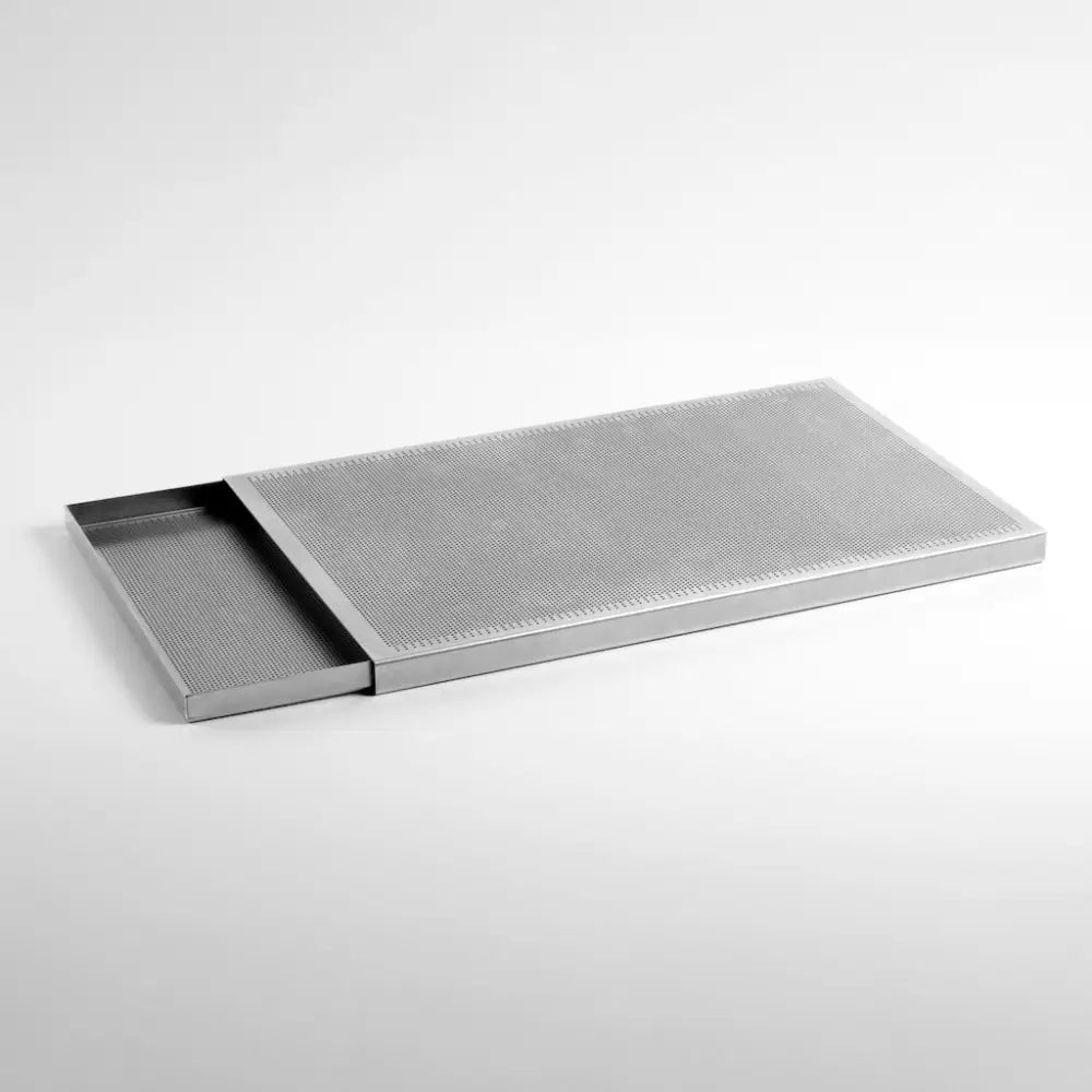 KIT COMPOSTO DA DOPPIA TEGLIA MICROFORATA IN ALLUMINIO PER SFOGLIA - FORMATO GASTRONORM MM 530×325×20 H