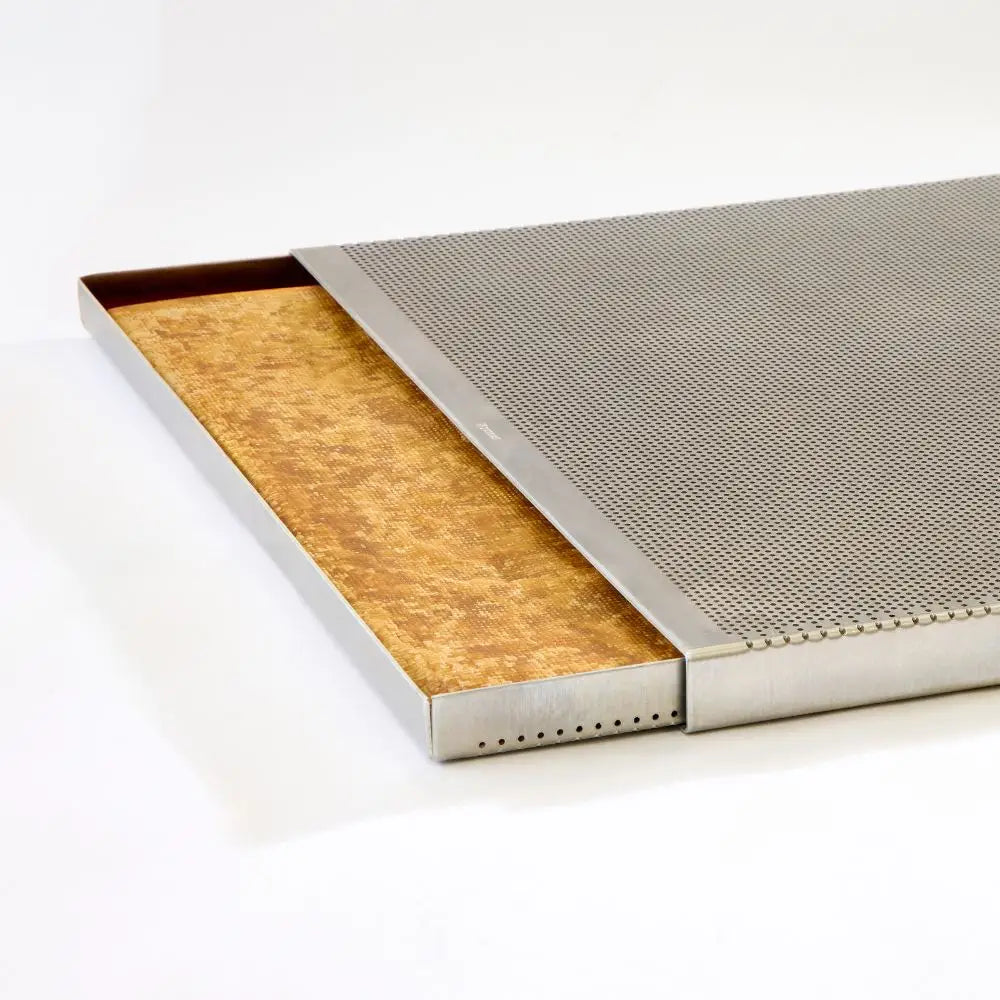 KIT COMPOSTO DA DOPPIA TEGLIA MICROFORATA IN ALLUMINIO PER SFOGLIA MM 600×400×20 H - TMF20 - PAVONI ITALIA